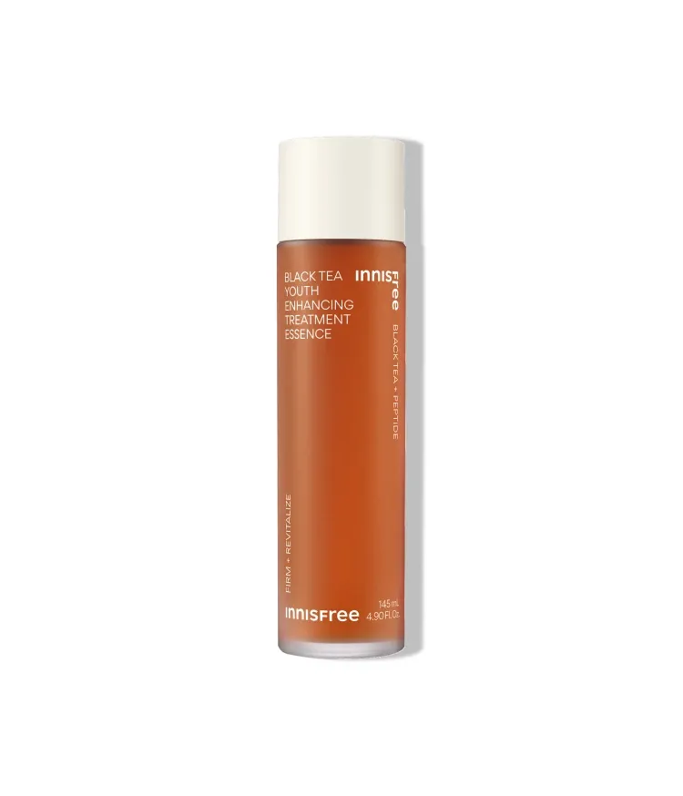 이니스프리 블랙티 유스 인핸싱 트리트먼트 에센스는 뷰티 블랙티·BLACK TEA PEPTIDE ACTIVATOR™ 중심의 항산화 포뮬러로, 어느 각도에서도 빛나는 투명광피부를 완성합니다. 산뜻하고 빠르게 흡수되는 워터 에센스 제형으로 끈적임 없이 매일 항산화 안티에이징 케어를 이어가며, 저자극 포뮬러로 민감 피부도 편안하게 케어합니다.