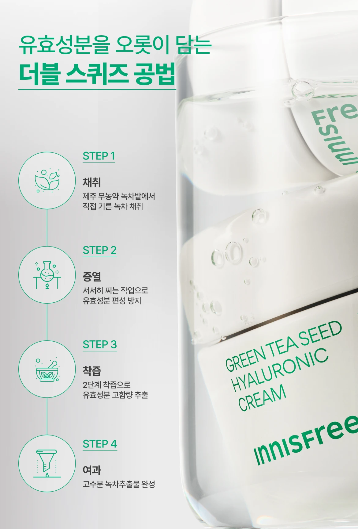 유효성분을 오롯이 담는 더블 스퀴즈 공법